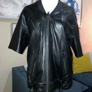 All Saints Short Sleeve Leather Jacket 8